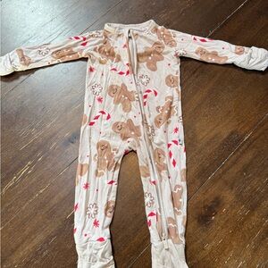 Gingerbread Print Kids One Piece